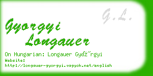 gyorgyi longauer business card